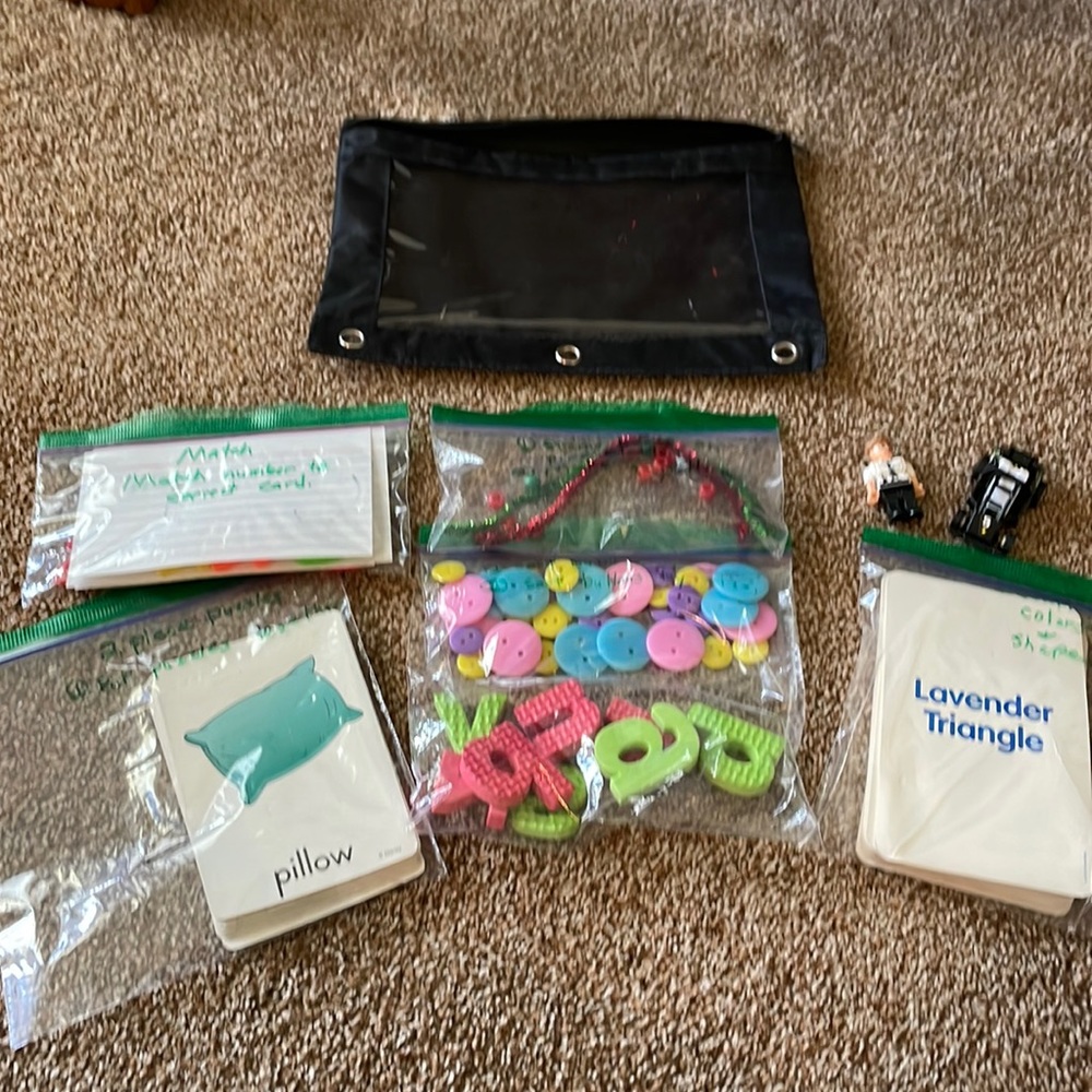 Toddler Busy Bag for restaurants and Doctors offices